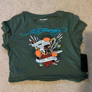BRAND NEW ED HARDY CROP TOP